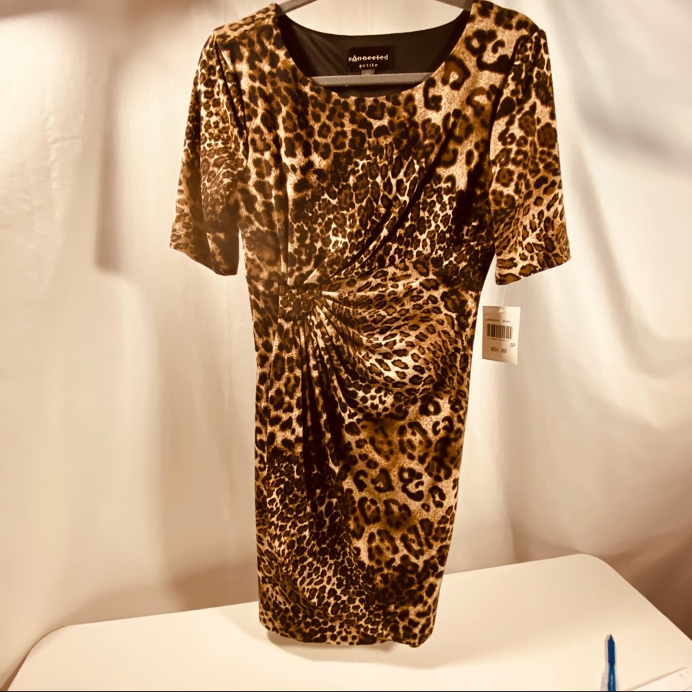 Connected ladies Animal Print dress Petite 8